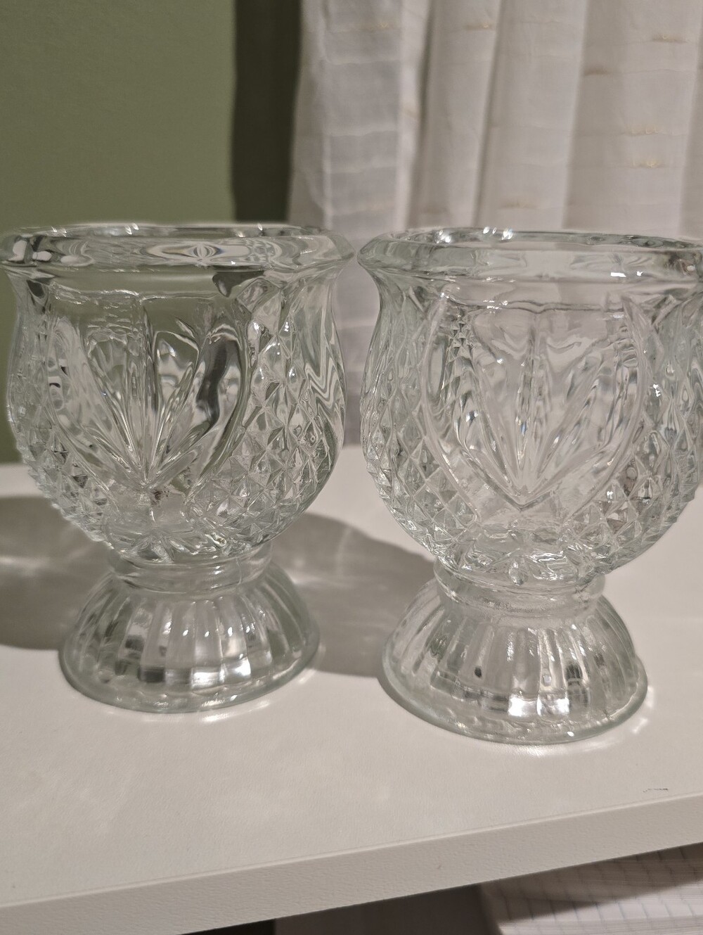 Fostoria Avon Candle Holders - Set of 2